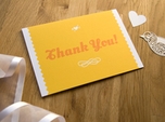 simple whimsy wedding thank you note