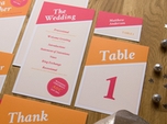 stunning graphic wedding table number