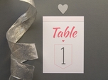 Sweet charming wedding table number