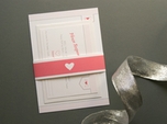 Sweet chic wedding invitation wrapper