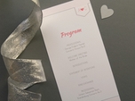 Sweet and lovely wedding ceremony program