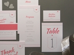 Minimal sweet wedding paper goods