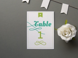 sweet retro wedding table number