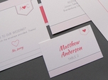 Romantic sweet wedding name card