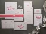 Romantic sweet wedding paper goods