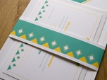 urban chic wedding invitation wrapper