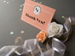 vintage classic wedding thank you note