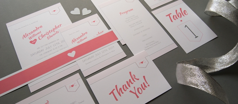 Charming wedding paper goods