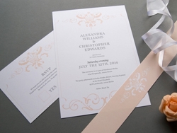 Classic vintage wedding invitation set